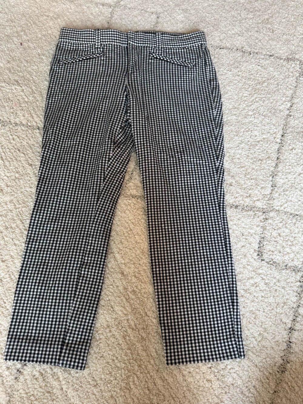 GAP Black & White Gingham Cropped Pants Size 8P